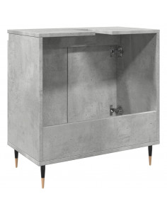 Armadietto da Bagno Grigio Cemento 58x33x60cm in Truciolato