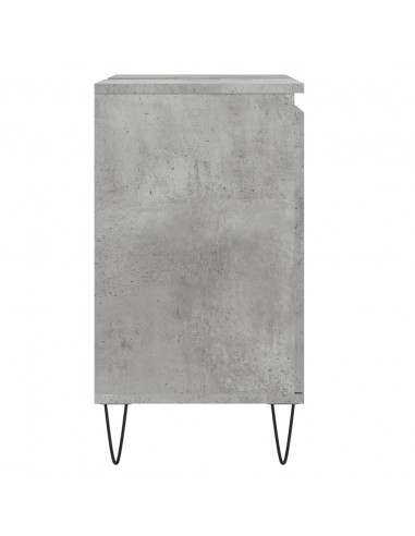 Armadietto da Bagno Grigio Cemento 58x33x60cm Legno Multistrato