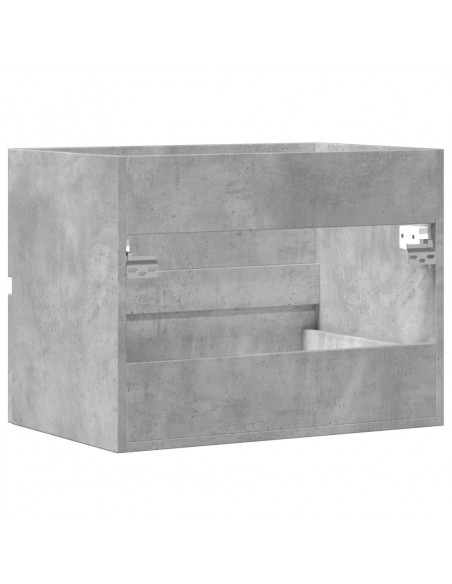 Armadietto da Bagno Grigio Cemento 60x38,5x45cm in Truciolato