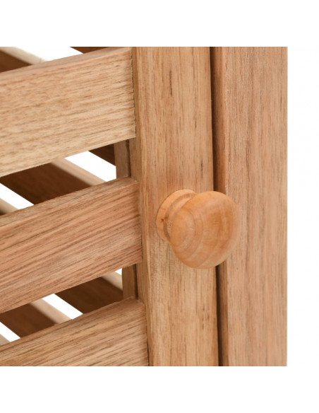 Armadietto da Bagno in Legno Massello di Noce 39,5x35,5x86 cm
