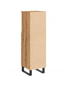 Armadietto da Bagno Rovere Artigianale 30x30x100 cm Truciolato