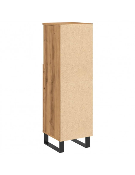 Armadietto da Bagno Rovere Artigianale 30x30x100 cm Truciolato