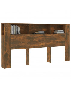 Testiera con Contenitore Rovere Fumo 200x18,5x104,5 cm