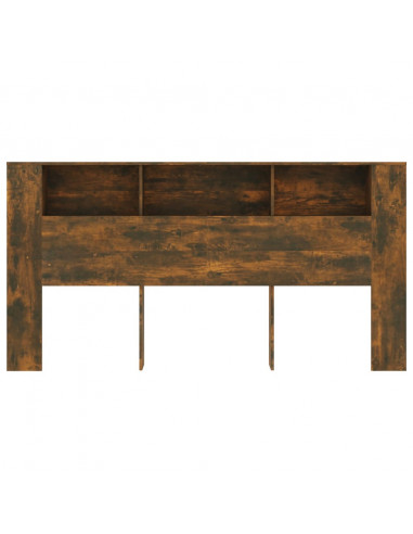 Testiera con Contenitore Rovere Fumo 200x18,5x104,5 cm