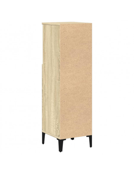 Armadietto da Bagno Rovere Sonoma 30x30x100cm Legno Multistrato