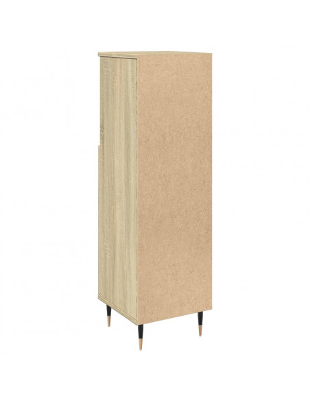Armadietto da Bagno Rovere Sonoma 30x30x100cm Legno Multistrato