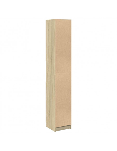 Armadietto da Bagno Rovere Sonoma 32x34x188,5 cm in Truciolato
