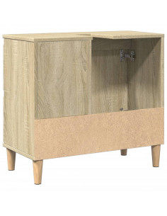 Armadietto da Bagno Rovere Sonoma 65x33x60 cm Legno Multistrato