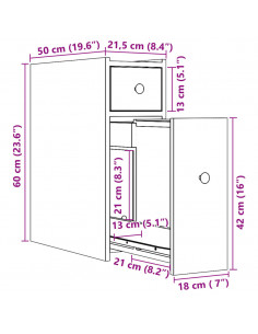 Armadietto da Bagno Stretto con Ruote Grigio Sonoma Truciolato