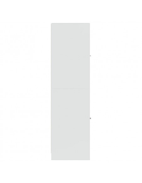 Armadietto da Farmacia Bianco Lucido 30x41x144,5 cm Truciolato
