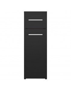 Armadietto da Farmacia Nero 20x45,5x60 cm in Legno Multistrato