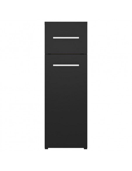 Armadietto da Farmacia Nero 20x45,5x60 cm in Legno Multistrato