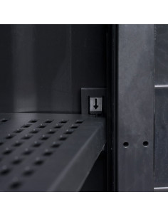 Armadietto da Giardino a 3 Ripiani Nero