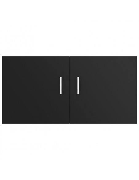 Armadietto da Parete Nero 80x39x40 cm in Legno Multistrato