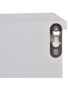 Armadietto da Parete per Chiavi e Gioielli con Ante e Ganci