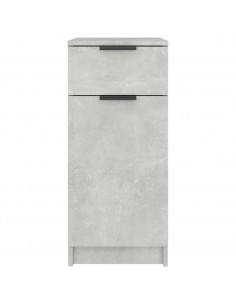 Armadietto da Scrivania Grigio Cemento 33,5x50x75 cm Legno