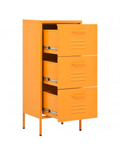 Armadietto Giallo Senape 42,5x35x101,5 cm in Acciaio