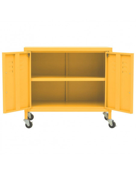 Armadietto Giallo Senape 60x35x56 cm in Acciaio