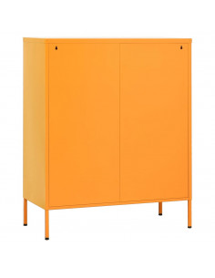 Armadietto Giallo Senape 80x35x101,5 cm in Acciaio