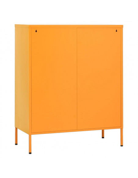 Armadietto Giallo Senape 80x35x101,5 cm in Acciaio