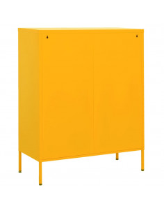 Armadietto Giallo Senape 80x35x101,5 cm in Acciaio
