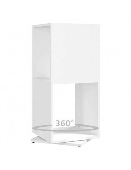 Armadietto Girevole Bianco 34,5x34,5x75,5 cm in Truciolato