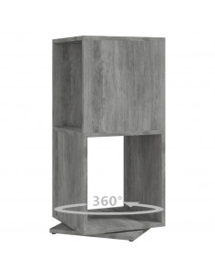 Armadietto Girevole Grigio Cemento 34,5x34,5x75,5cm Truciolato