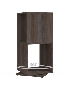 Armadietto Girevole Grigio Rovere 34,5x34,5x75,5cm Truciolato