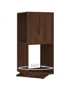 Armadietto Girevole Marrone Rovere 34,5x34,5x75,5cm Truciolato