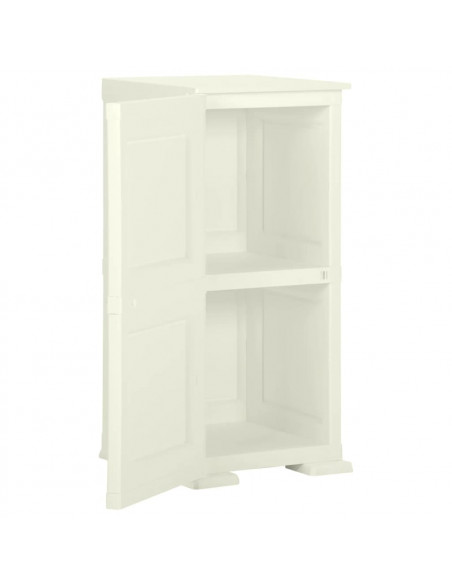 Armadietto in Plastica 40x43x85,5 cm Effetto Legno Vaniglia