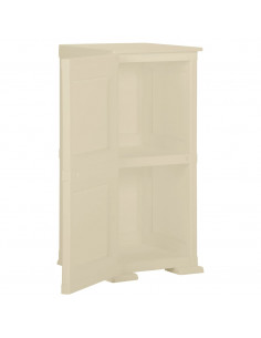 Armadietto in Plastica 40x43x85,5cm Effetto Legno Bianco Angora