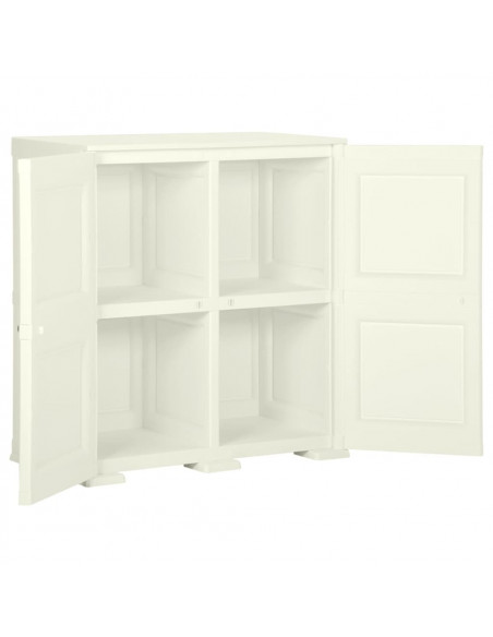 Armadietto in Plastica 79x43x85,5 cm Effetto Legno Vaniglia