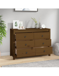 Armadietto Miele 100x40x72 cm in Legno Massello di Pino