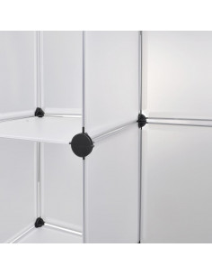 Armadietto Modulare 18 Scomparti Bianco 37 x 146 x 180,5 cm