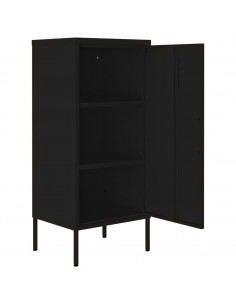 Armadietto Nero 42,5x35x101,5 cm in Acciaio