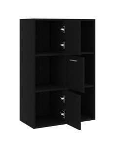 Armadietto Nero 60x29,5x90 cm in Legno Multistrato