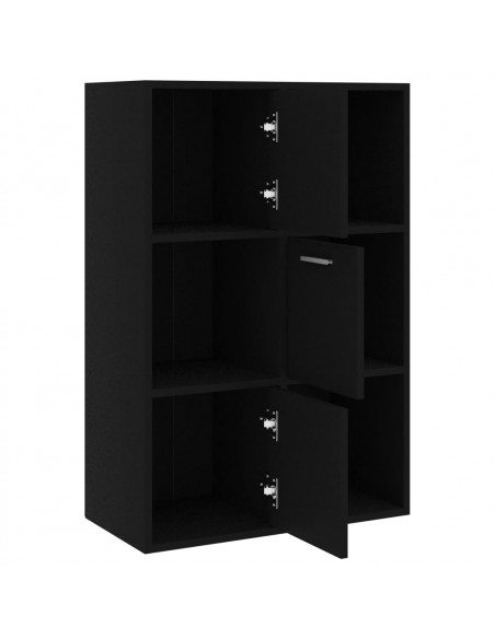 Armadietto Nero 60x29,5x90 cm in Legno Multistrato