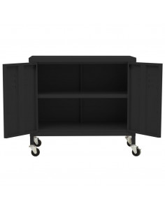 Armadietto Nero 60x35x56 cm in Acciaio