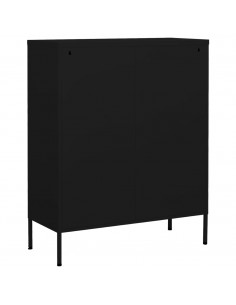 Armadietto Nero 80x35x101,5 cm in Acciaio