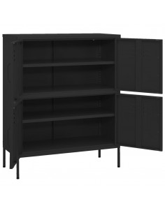 Armadietto Nero 80x35x101,5 cm in Acciaio