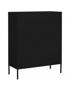 Armadietto Nero 80x35x101,5 cm in Acciaio