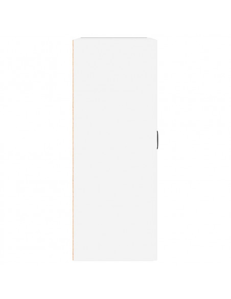 Armadietto Pensile a Parete Bianco Lucido 69,5x32,5x90 cm
