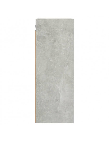 Armadietto Pensile a Parete Grigio Cemento 69,5x32,5x90 cm