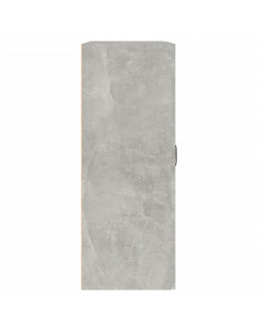 Armadietto Pensile a Parete Grigio Cemento 69,5x32,5x90 cm