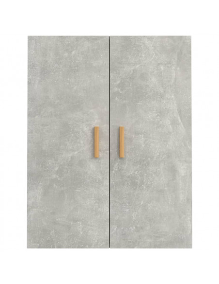 Armadietto Pensile a Parete Grigio Cemento 69,5x34x90 cm