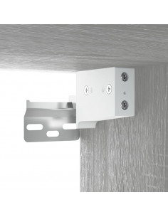 Armadietto Pensile a Parete Grigio Sonoma 34,5x34x90 cm