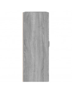 Armadietto Pensile a Parete Grigio Sonoma 69,5x32,5x90 cm