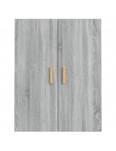 Armadietto Pensile a Parete Grigio Sonoma 69,5x34x90 cm