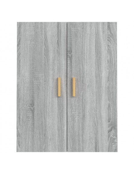 Armadietto Pensile a Parete Grigio Sonoma 69,5x34x90 cm