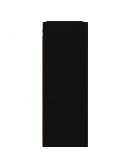 Armadietto Pensile a Parete Nero 69,5x32,5x90 cm
